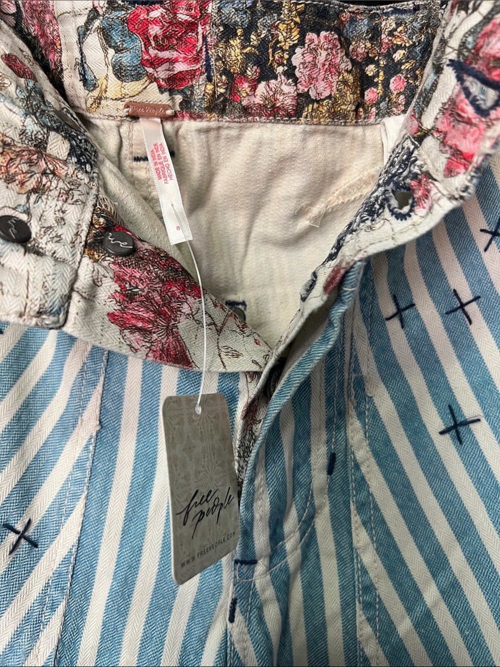 Free People:Runyon Hand Stitch Patched Pant| NWT - Picture 12 of 13